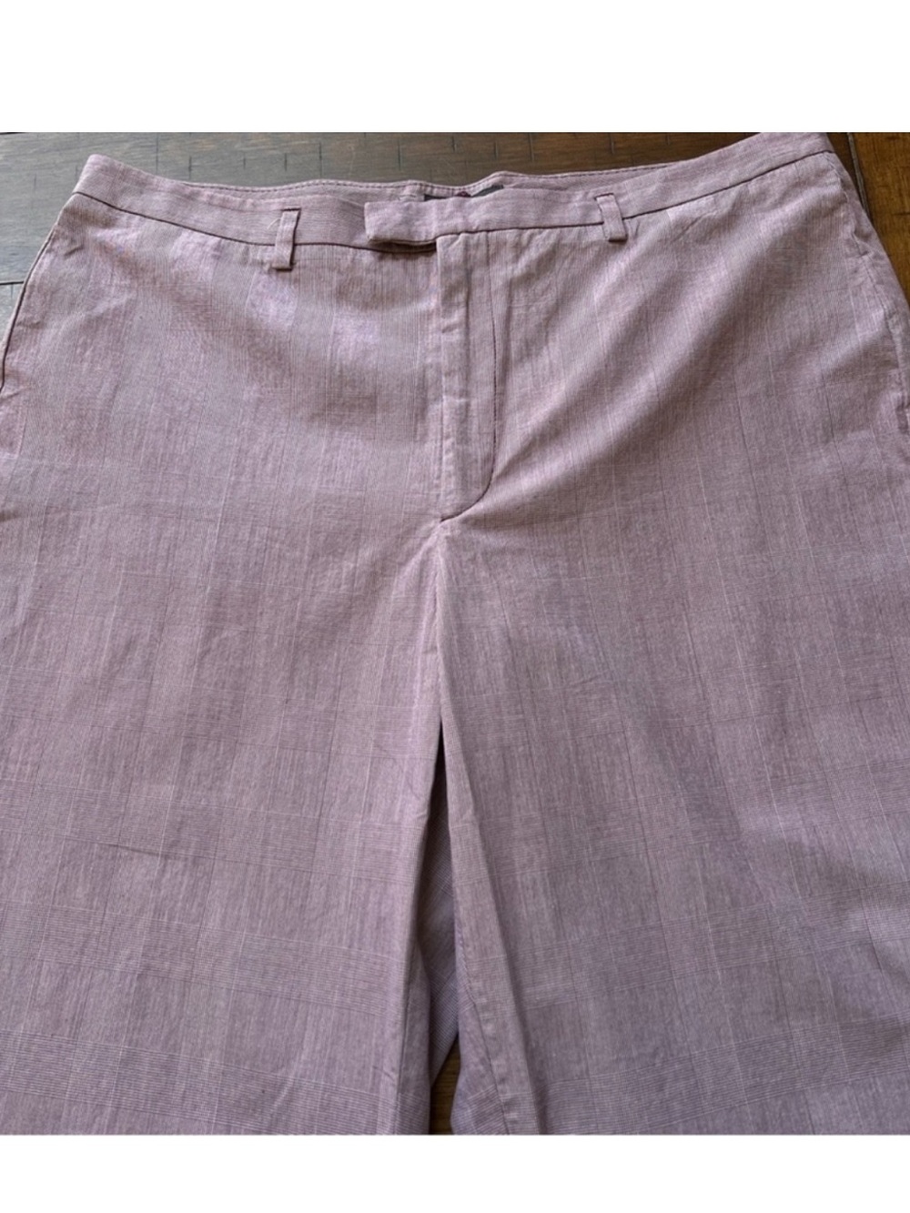 Banana Republic lightweight plaid cropped ankle pants muted maroon/lavender 14